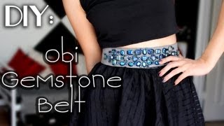 ✂DIY Obi Gemstone Belt [upl. by Enirak]