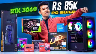 Rs 85000 Gaming PC Build 2023 🔥  Intel i512400F amp RTX 3060 12GB [upl. by Aryk99]