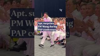 Apt surprises Lawrence Wong during PAP conference [upl. by Adnuhs]