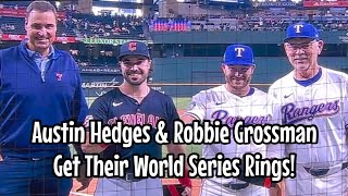 Austin Hedges amp Robbie Grossman Get Their World Series Rings [upl. by Kostival]