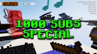 1000 SUBS SPECIAL  Cheating on Hypixel with Rise [upl. by Nnairda540]