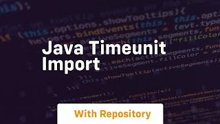 java timeunit import [upl. by Airyt]