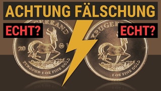 GOLD FÄLSCHUNG Welche Krügerrand Münze ist echt Achtung [upl. by Hyman]