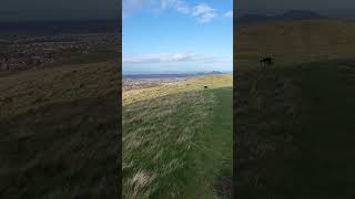 Arthurs seat edinburgh from pentlands sunny windy edinburgh hills [upl. by Nelaf]