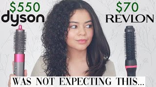 DYSON AIRWRAP VS REVLON ROOT BOOSTER ON CURLY HAIR  HONEST REVIEW [upl. by Hgielak]