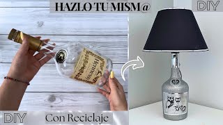 💎DIY CÓMO HACER UNA LÁMPARA RECICLANDO UNA BOTELLA  DIY DECORACIÓN [upl. by Eilyah]