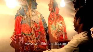 Lord Rama and Seeta in Tholu Bommalata  shadow puppet tradition of Andhra [upl. by Liahcim]