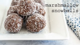 NoBake Marshmallow Snowballs  traybakes amp more [upl. by Oesile]