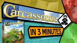 Carcassonne  How to Play in 3 minutes  BoardgameNinja [upl. by Aviva761]