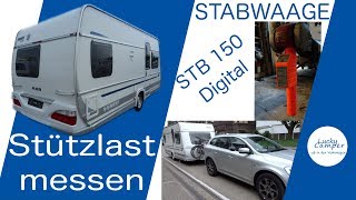 Wohnwagen Stützlast messen  Stützlast einwiegen mit der Stabwaage STB 150  Lucky Camper [upl. by Lowney]