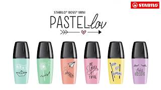 STABILO BOSS MINI Pastellove trendy pastel highlighters in six colors [upl. by Immak]