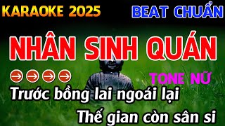 Nhân Sinh Quán Karaoke Tone Nữ Karaoke Nhựt Trường Beat Mới [upl. by Terza]