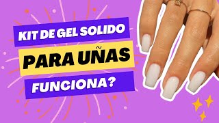 Probé el kit de gel solido para uñas Es mejor que el acrílico Que trae y como se utiliza [upl. by Kamilah]