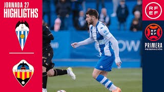 Resumen PrimeraFederación  CD Alcoyano 20 CD Castellón  Jornada 27 Grupo 2 [upl. by Fital641]