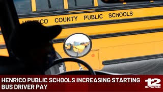 School bus driver starting pay going up 20 in Henrico [upl. by Nohsauq697]