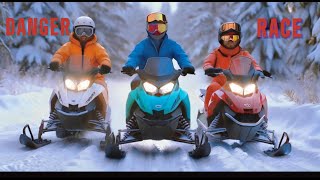 Snowmobile Animation Race animation funny comedy [upl. by Nifled570]