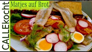 Neue holländische Matjes auf Brot  einfach und lecker  Rezept 2021 [upl. by Axel851]