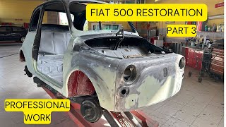 Fiat 500 RESTORATION part 3  painting preparation [upl. by Alano]