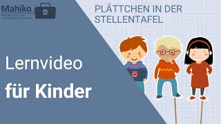 Stellenwerte – Plättchen in der Stellentafel Klasse 4  Mathe Lernvideos für Kinder [upl. by Allistir]