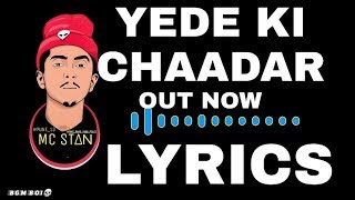 MC STΔN FT DEAF YEDE KI CHADAAR OFFICIAL LYRICS VIDEO [upl. by Akinna920]