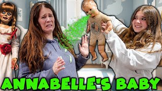 ANNABELLES BABY THREW UP ON HER Baby Sitting The Evil Twins [upl. by Atsejam]