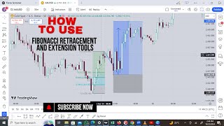 HOW TO USE FIBONACCI RETRACEMENT AND FIBONACCI EXTENSION TOOL TO FIND ENTRIES [upl. by Mountford]