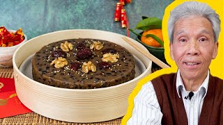 🧧 Dads Chinese New Year Cake Nian Gao with Red Bean 紅豆年糕 [upl. by Martinson189]