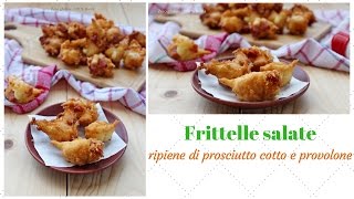 Frittelle salate con prosciutto cotto e provolone  Ricetta facile [upl. by Lisk]