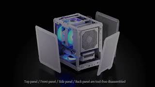 JONSBO C6ITX BLACK ITX Handled Mesh PC Case Simple Compact Desktop ITX Chassis [upl. by Claudie399]