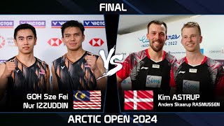 FINAL  GOH Sze Fei Nur IZZUDDIN vs Kim ASTRUP Anders Skaarup RASMUSSEN Arctic Open 2024 Badminton [upl. by Ardnoet]