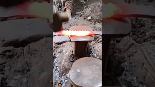 How to make a sword using motor cycle Gear blacksmith handaxe handmadesword armorsmith axe [upl. by Suivatnad]