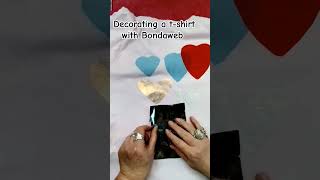 Decorating a tshirt with Bondaweb Creating applique shapes or using heat transfer foil [upl. by Susy]