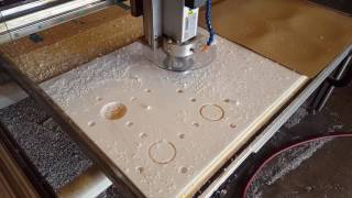 Practical CNC router cutting Teflon sheet PTFE [upl. by Eadmund375]