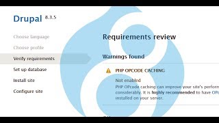 How To Install Drupal8  how to fix PHP OPcode caching and Trusted Host error in Drupal 8 [upl. by Karine]
