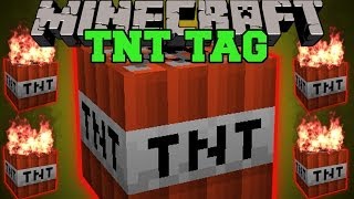 Minecraft TNT TAG GIVE AWAY THE TNT OR YOUR FACE BLOWS UP MiniGame [upl. by Corry]