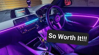 BMW 1 Series F20 M140i  LED Bead Symphony Kit Ambient Light Install  RGB LED Car Interior Lights [upl. by Locklin]