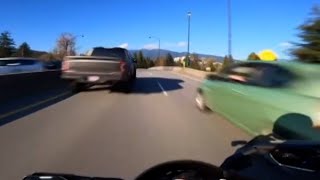 Video shows motorcyclist going 200 kmh on BC bridge [upl. by Annairba513]