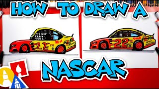 How To Draw A Nascar Race Car [upl. by Mcripley778]