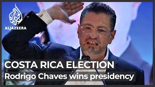 Costa Rica Economist Rodrigo Chaves wins presidential election [upl. by Ludovick223]