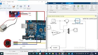 Comunicación serial arduino  simulink 4 control PID de velocidad de motor DC [upl. by Ronel]