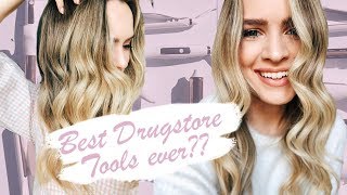 Drugstore Hair Tools that Work Reviewing the NEW Kristin Ess line at Target [upl. by Olumor]