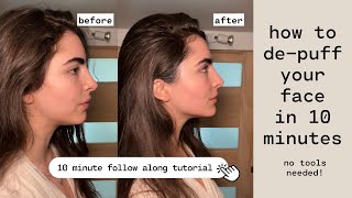 how to depuff your face in 10 minutes with my viral face massage [upl. by Miett]