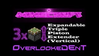 Expandable Triple Piston Extender Vertical  Minecraft Xbox 360PS3  Tutorial [upl. by Chipman]