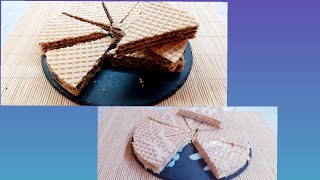 waffles wafer e crema pasticcera ricetta facile e veloce shorts ASMR [upl. by Atiker740]