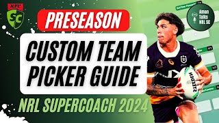 TRADE PLANNER TEAM PICKER amp DRAW SPREADSHEET GUIDE  NRL SuperCoach 2024 [upl. by Aicekan240]