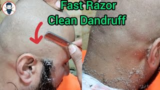 head shave🥰 Fast Razor Dandruff removal headshave for young boy 2024 Bald Head Shaving so amazing ✔️ [upl. by Dun]