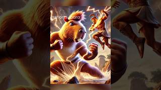 A cute capybara Greek mythology Jupiter story shorts cute hero ai capybara [upl. by Enelyaj]