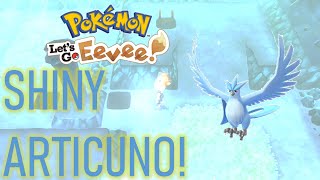 SHINY ARTICUNO IN 736 RESETS Pokémon Lets Go Eevee and Pikachu [upl. by Quitt]