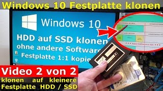 Windows auf SSD klonen HDD kopieren ganz einfach erklärt [upl. by Tahmosh]