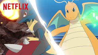 Mega Lucario vs Dragonite  Pokémon Journeys The Series  Netflix After School [upl. by Lrak821]